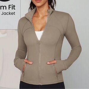 Define athletic zip up jacket